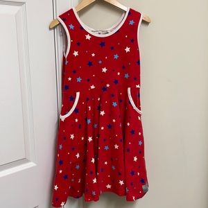 Eleanor Rose patriotic Patry Red stars Andrea dress w matching headband